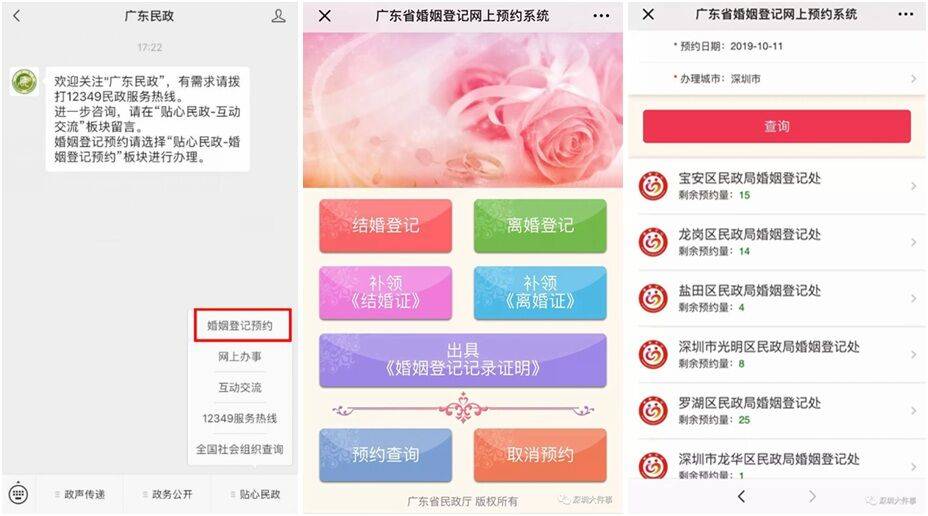 好消息！深圳婚姻登记10月10日起“全城通办”，可跨区申请办理！