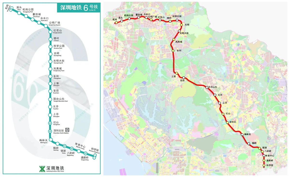 深圳地铁6、10号线8月18日正式开通运营啦！