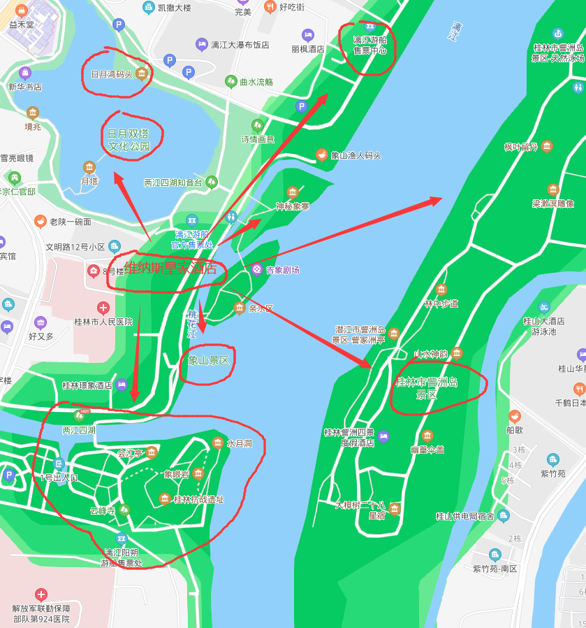 【站长亲测】桂林市2日休闲游，东西巷，靖王府，正阳步行街，象鼻山，日月塔，两江四湖！