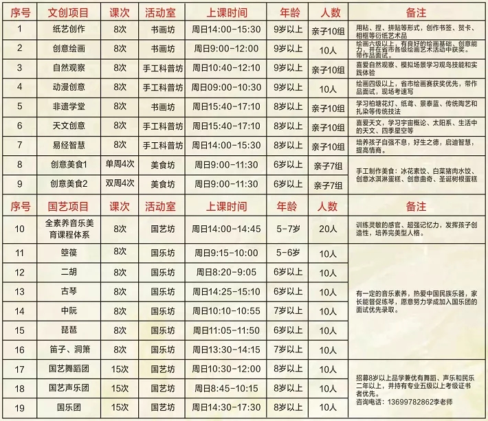 【公益培训】2021年深圳少儿图书馆秋季文创区公益活动开启报名