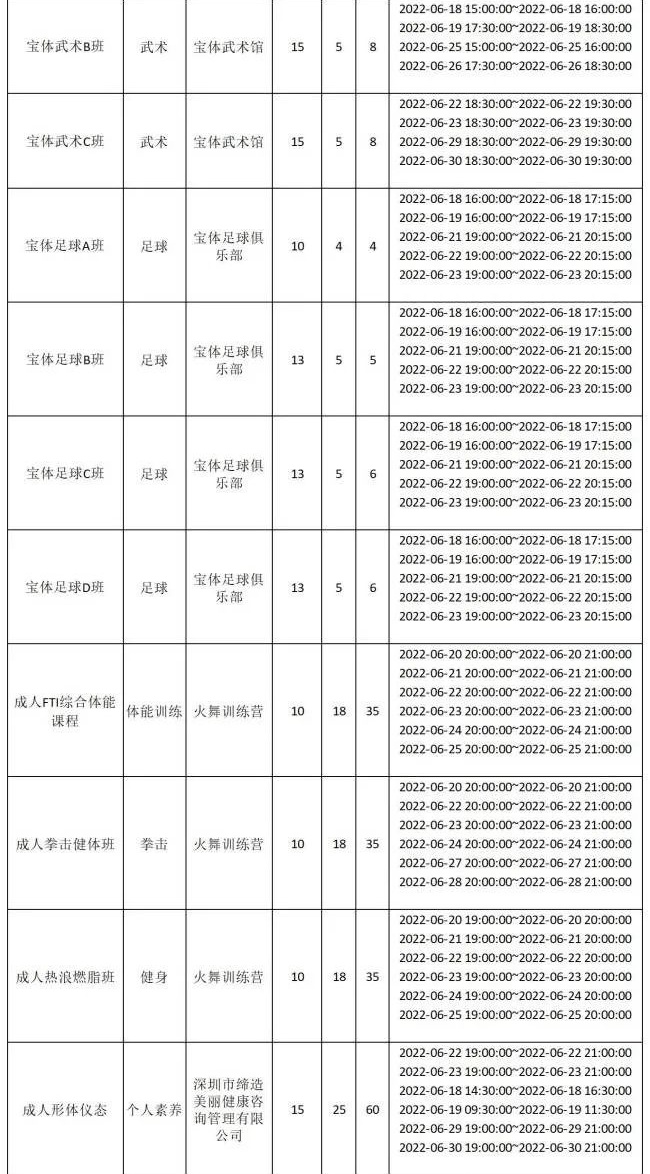 【宝安区·公益培训】2022年6月（下期）宝体公益培训课程即将开放报名