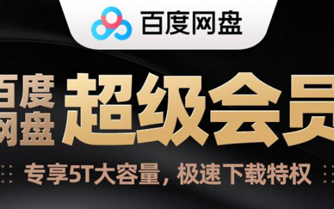 【全国通用】195元享336元『百度网盘超级会员年卡』，超级会员30+项特权，尊享云上特权！5T容量，极速下载！