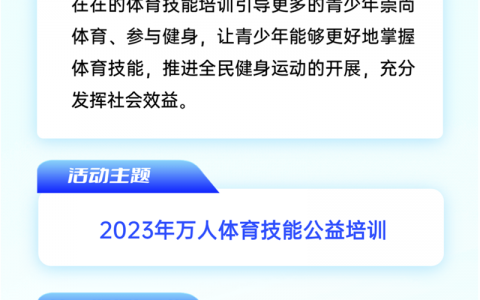 【公益培训】万人体育技能公益培训第一期开始报名了~